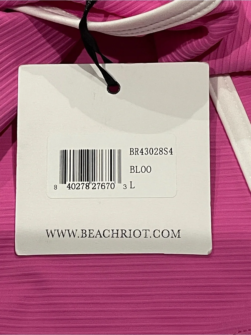 BEACH RIOT WOMEN BIKE SHORTS PINK TEXTURED Large NEW